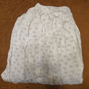 Burt's Bees Baby White and Gray Organic Cotton Crib Sheet